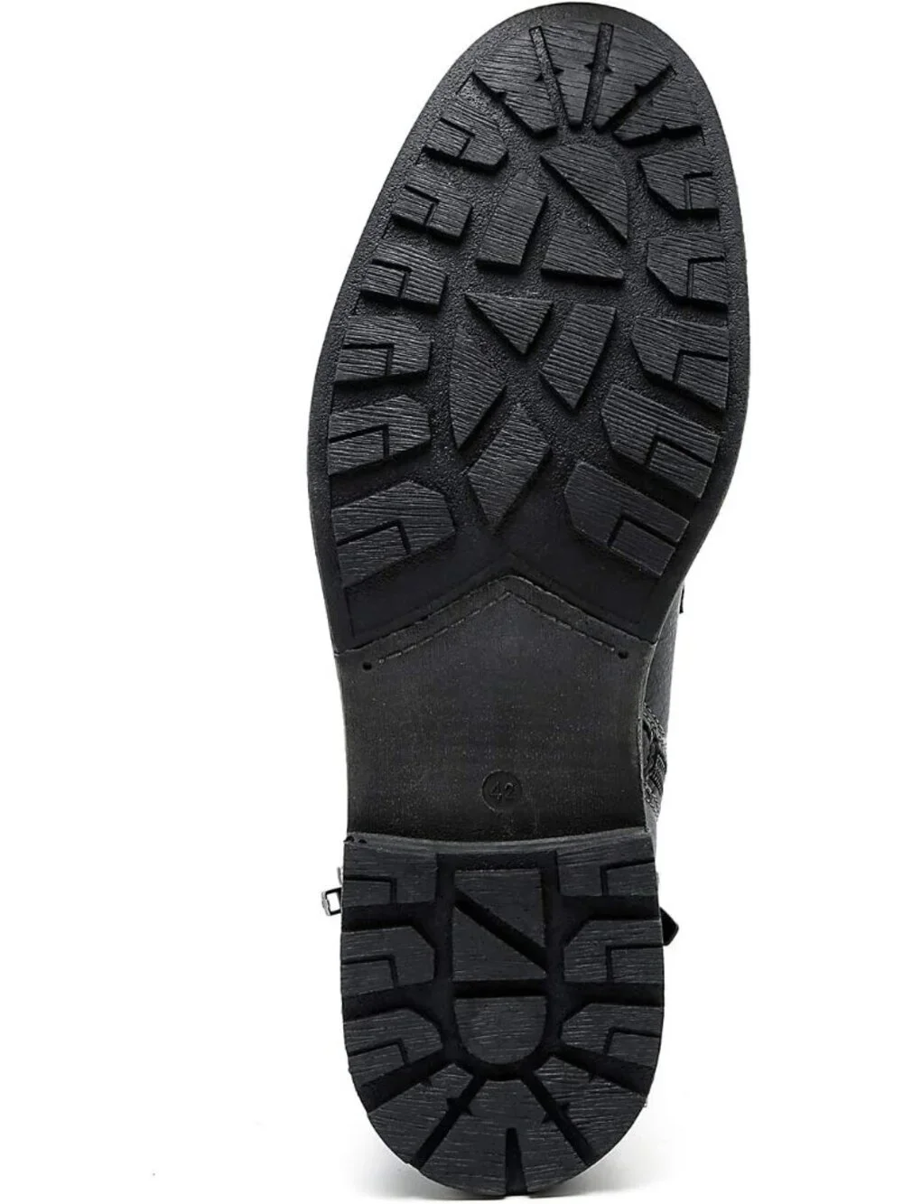 Men's Black 1 Oxford Boots Buckle Casual Men Boots Lace-Up Side Zipper